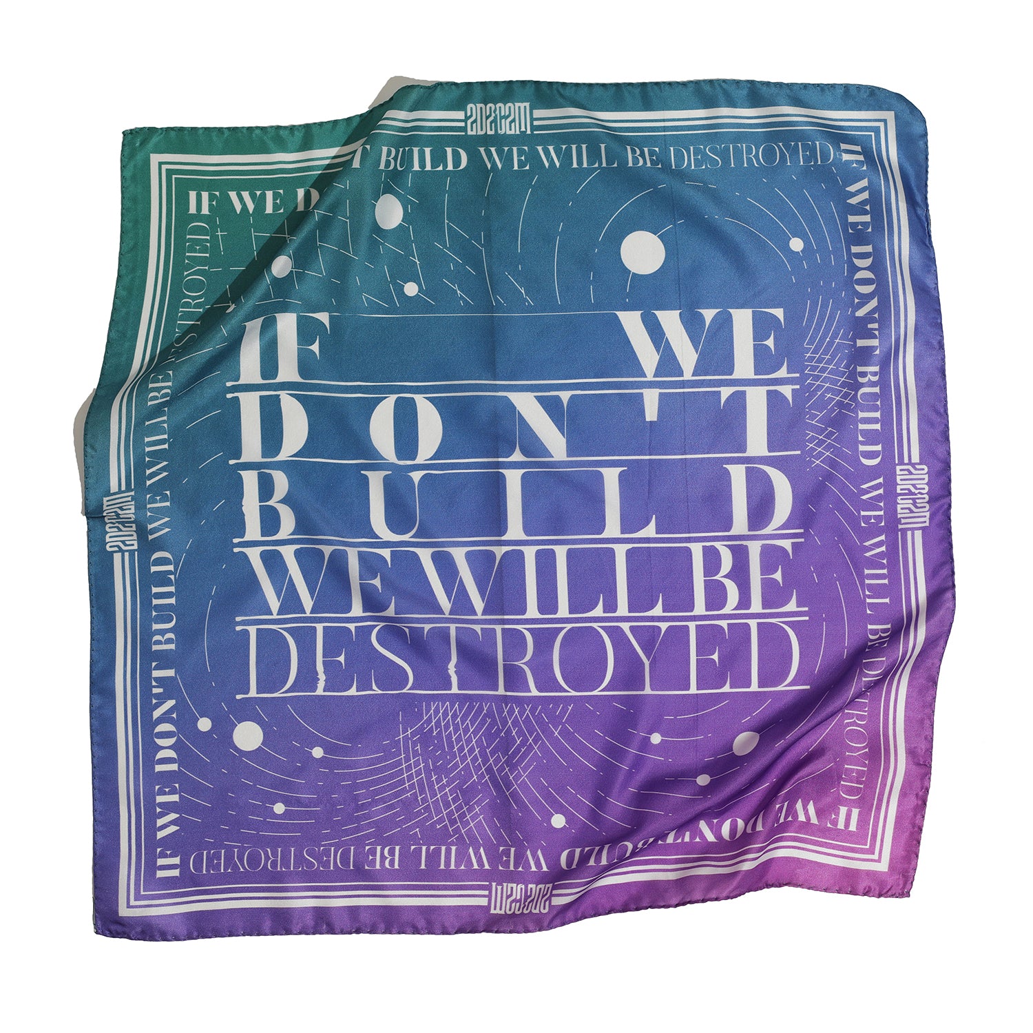 MULTICOLOR SQUARE SILK SCARF