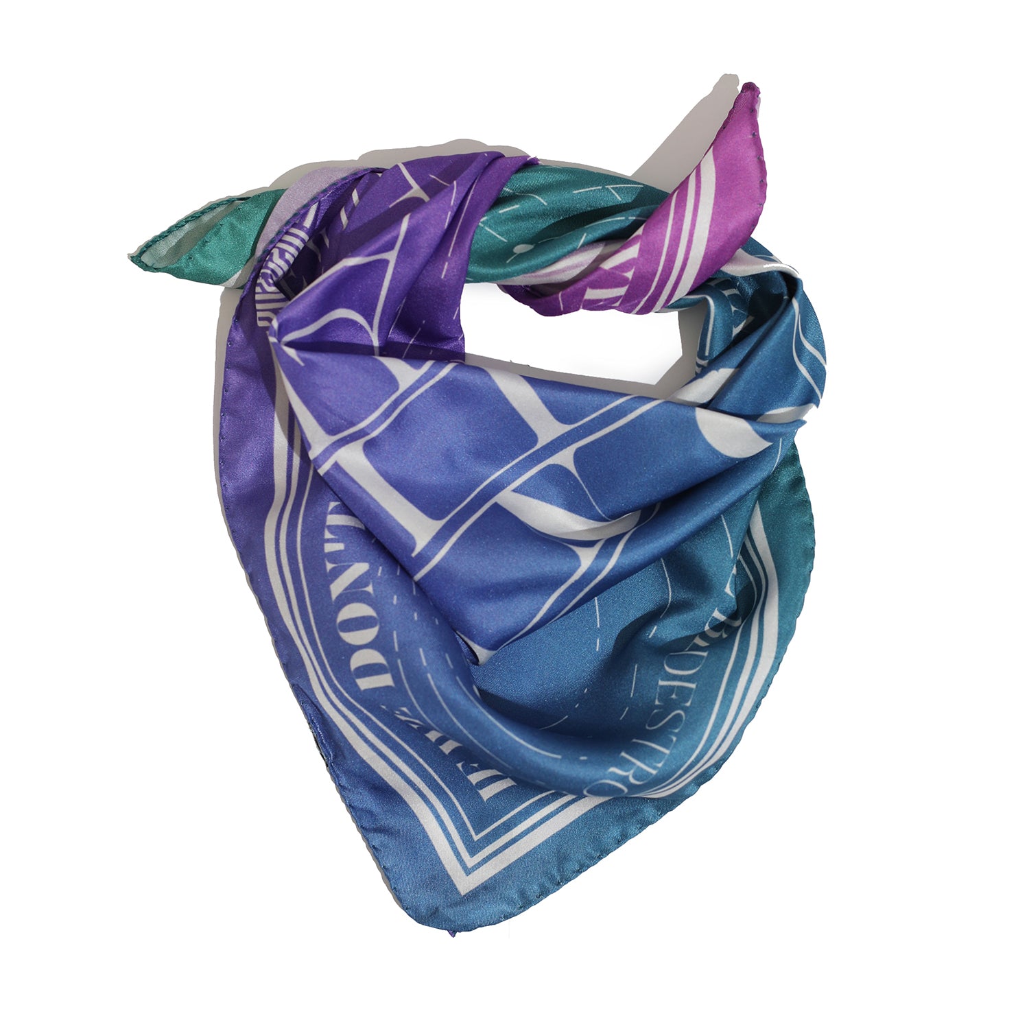 MULTICOLOR SQUARE SILK SCARF