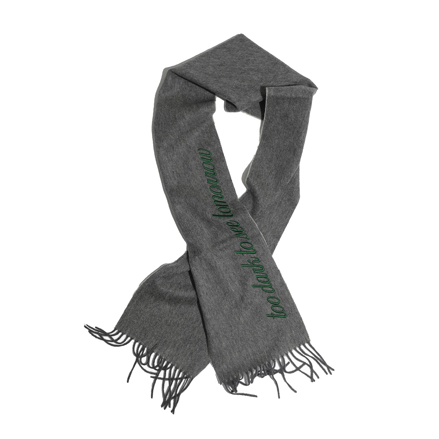 GRAY CASHMERE SCARF