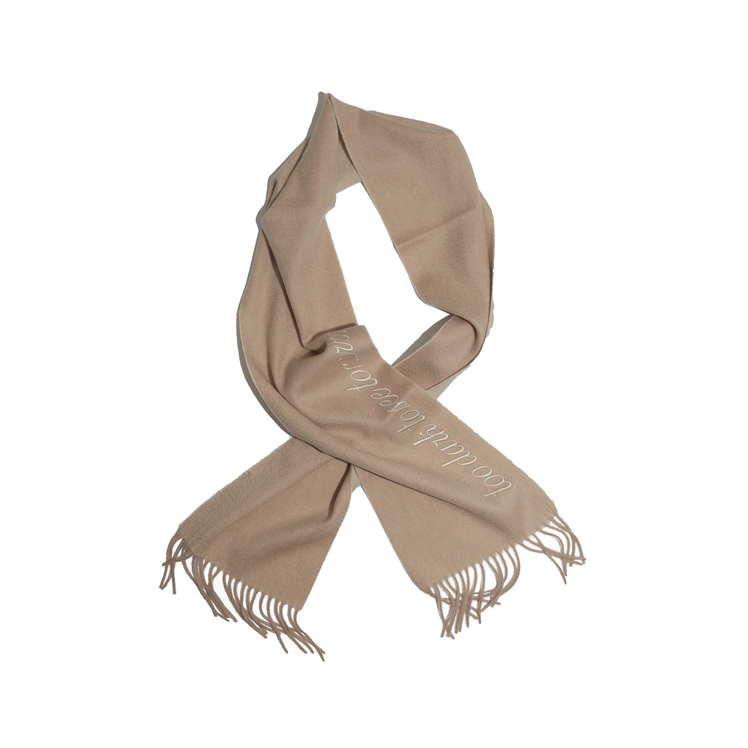 BEIGE CASHMERE SCARF